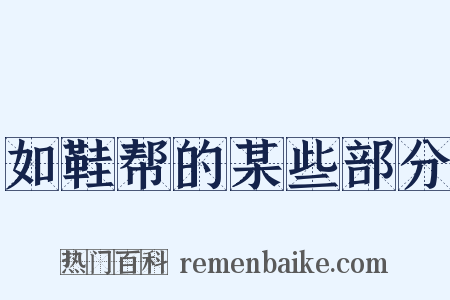 如鞋帮的某些部分是什么意思的图片